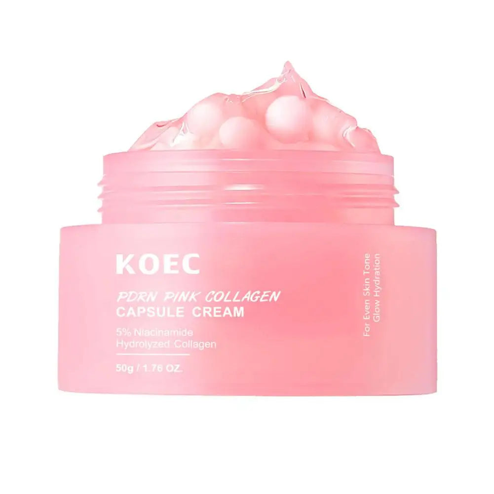 Crème Capsule Collagène Rose - Hydratation Intense 5% Niacinamide