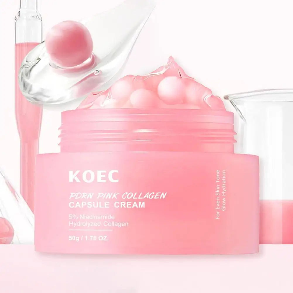 Crème Capsule Collagène Rose - Hydratation Intense 5% Niacinamide