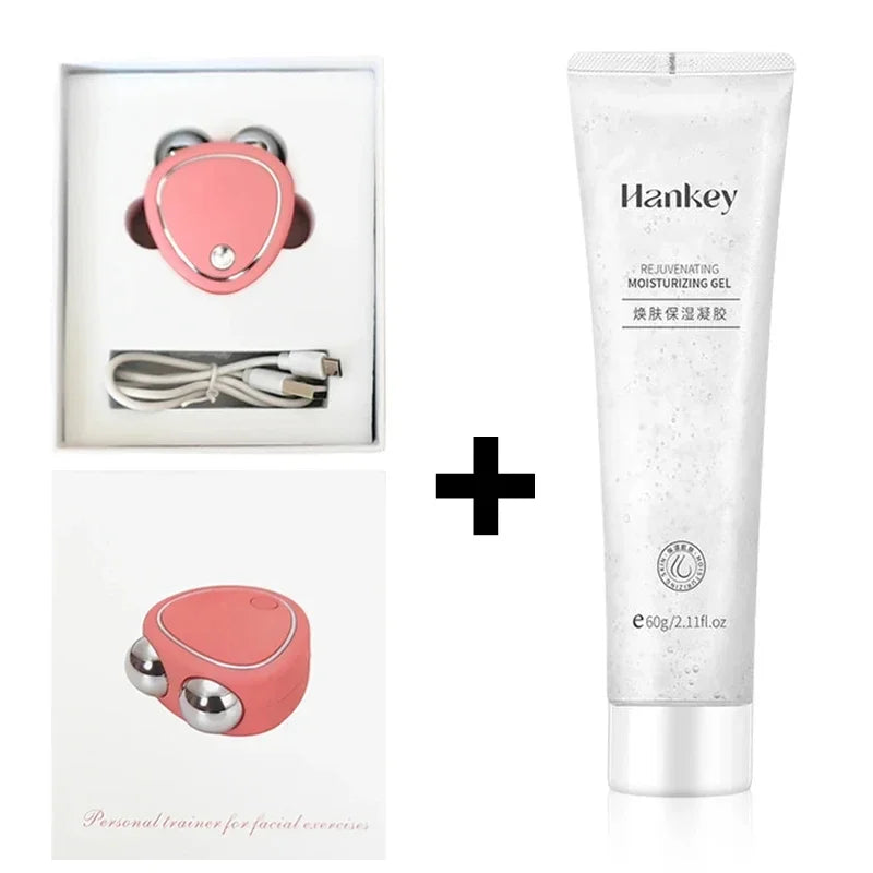 Rouleau de Massage Facial EMS - Lifting et Raffermissement par Microcourants