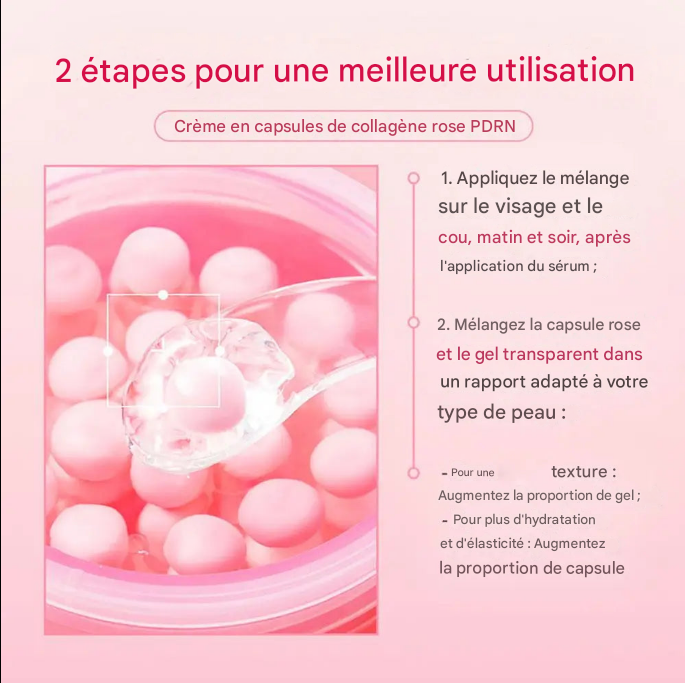 Crème Capsule Collagène Rose - Hydratation Intense 5% Niacinamide